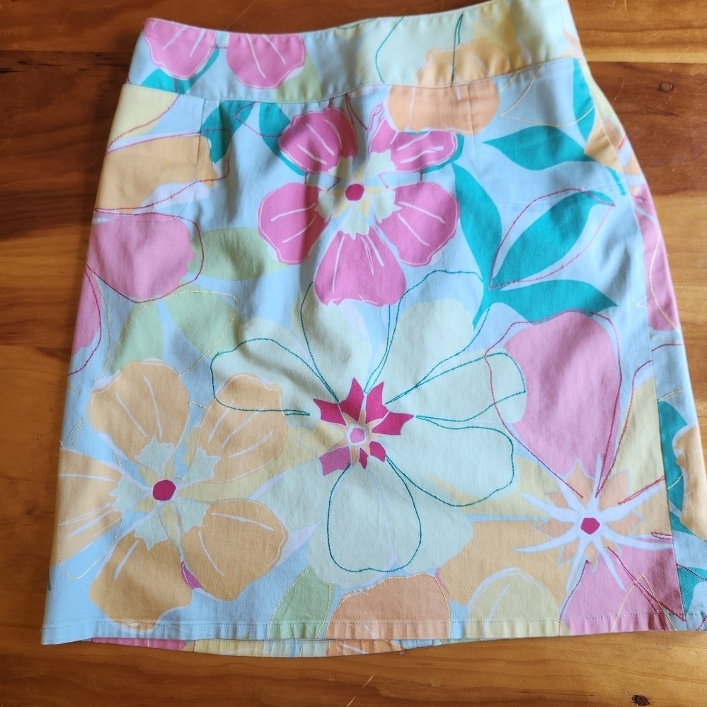 Talbots Floral Pencil Skirt Size 6